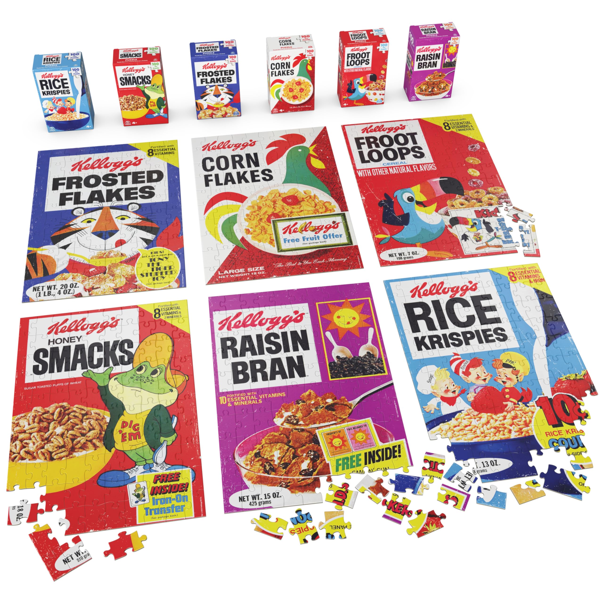 Spin Master Games, Kellogg's Cereal 100-Piece Puzzles 6-Pack